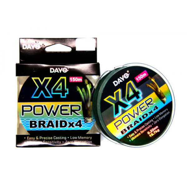 

Шнур DaYo Power Brade X4 0,30мм 15,7кг 100м 624110-30, 00-00033200
