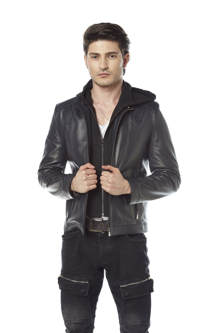 

Кожаная куртка мужская Hodore H35-NEX88 синяя XL (товары доставляются из-за рубежа), Синий, H35-NEX88