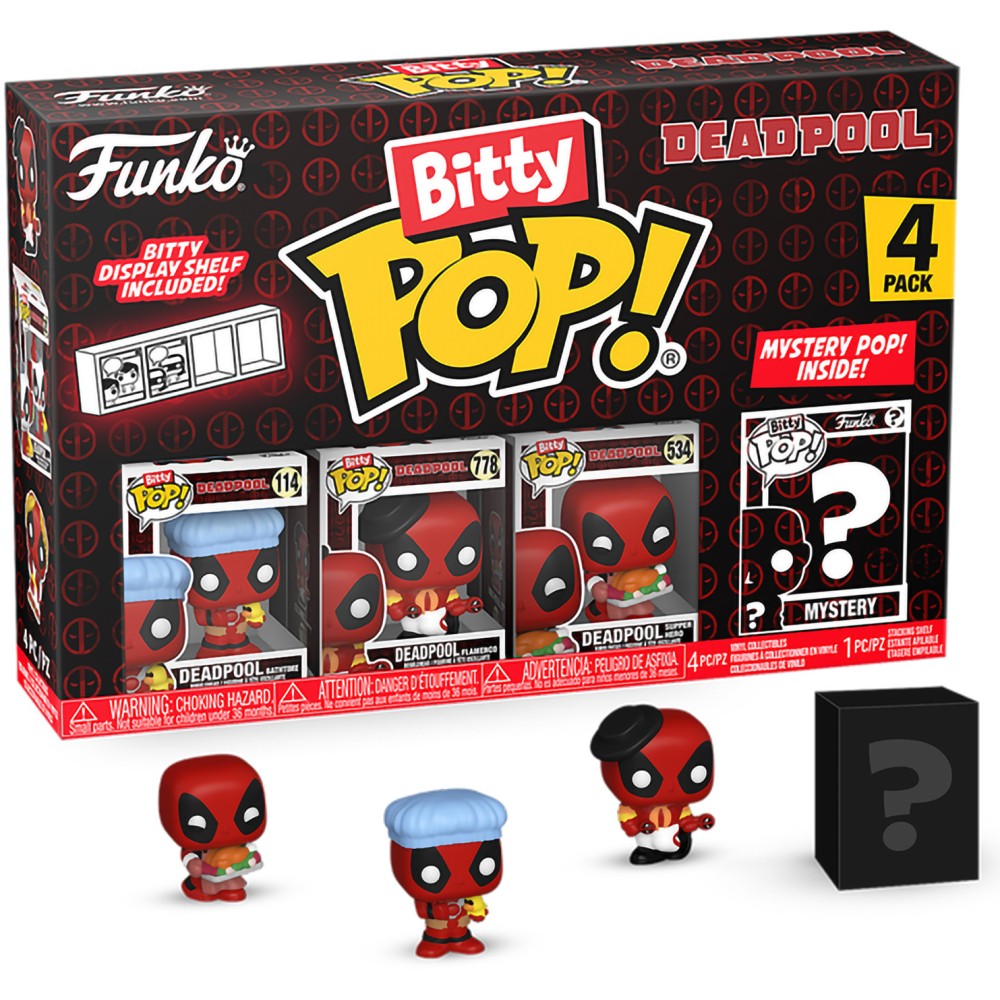 Фигурка Funko Bitty POP! Deadpool Bathtime;Flamenco;Supper Hero;Mystery (1 of 4) 4PK 84960 600022441358