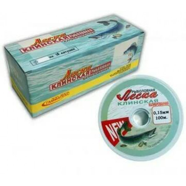 

Леска Клинская на катушке 0,4мм 8,5кг 100м, 00-00032180