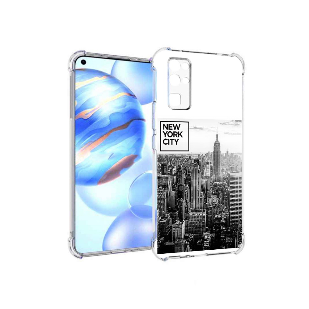

Чехол MyPads Tocco для Honor 30 черно белый ньюерк (PT147988.19.686), Прозрачный, Tocco