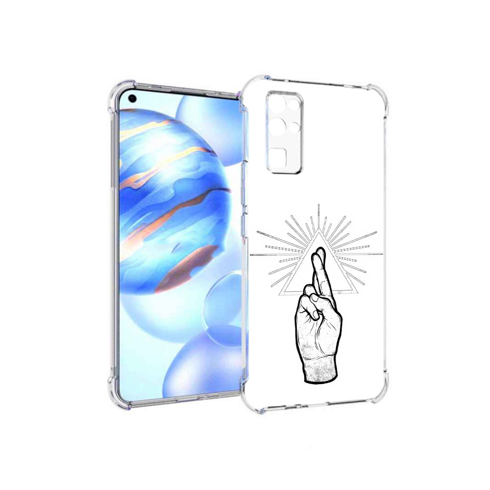 

Чехол MyPads Tocco для Honor 30 черно белая рука (PT147988.19.681), Прозрачный, Tocco