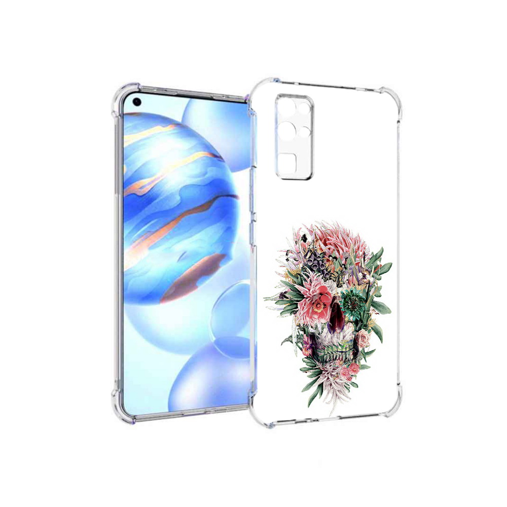 

Чехол MyPads Tocco для Honor 30 череп из цветов (PT147988.19.677), Прозрачный, Tocco