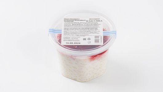 

Каша рисовая с клубнично-вишневым топингом ВкусВилл 225 г