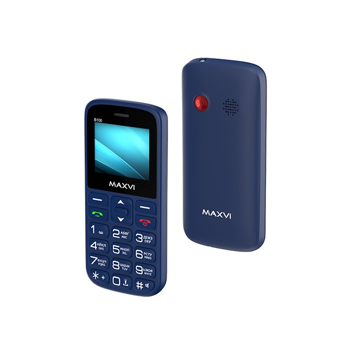 фото Сотовый телефон maxvi b100 blue