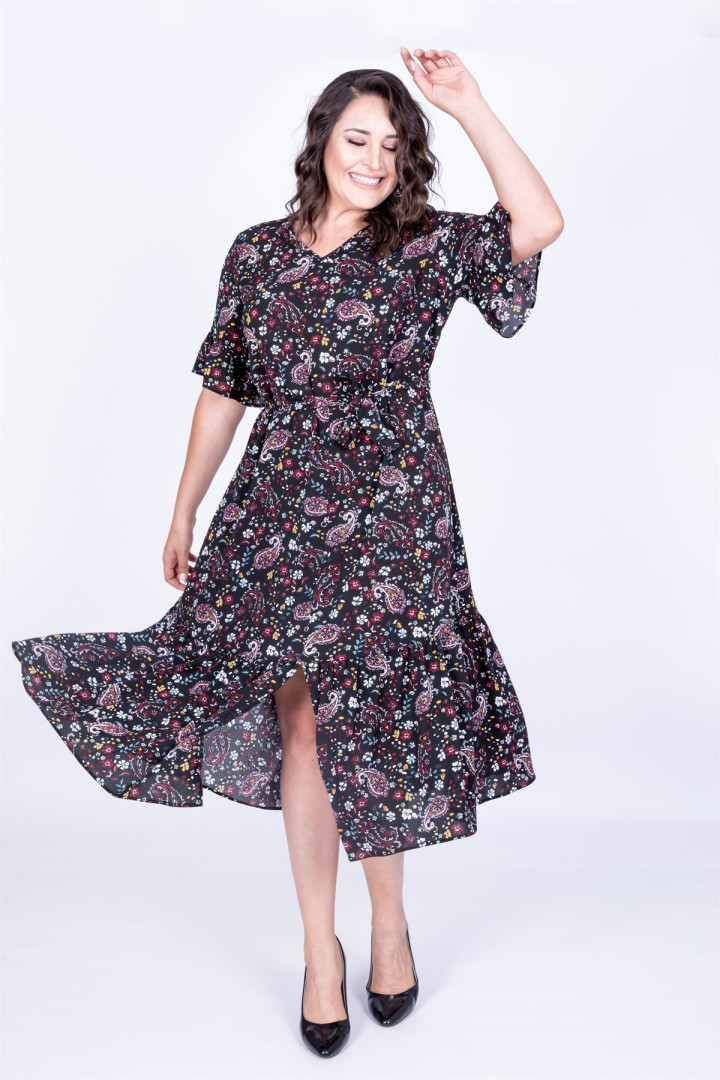 

Платье женское My Line Moda 675 черное 42 RU, 675