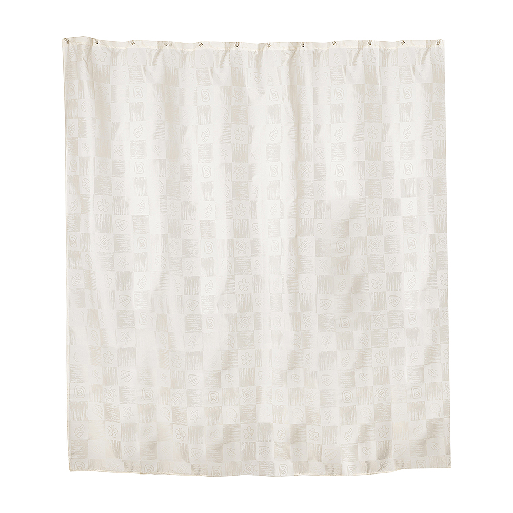 

Штора для ванной Verran Dagha beige 180x180 см текстиль бежевая, Бежевый