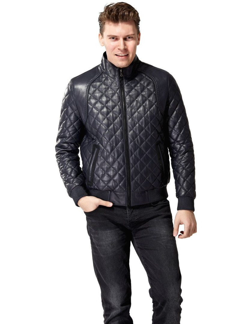 

Кожаная куртка мужская Hodore H35-122L синяя 2XL (товары доставляются из-за рубежа), Синий, H35-122L