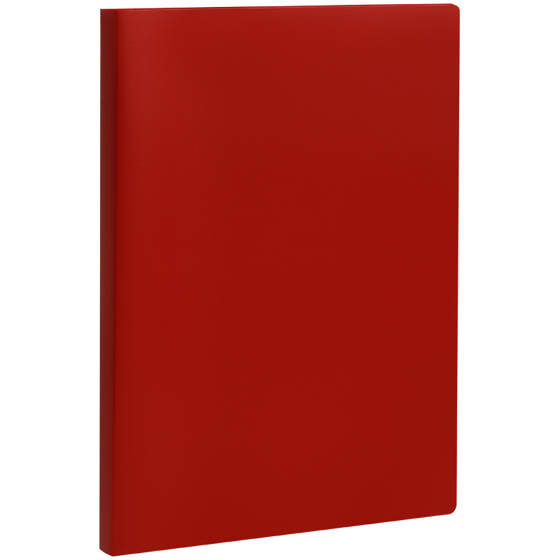 Папка файловая 40 вкладышей Стамм (А4, 21мм, 400мкм, пластик) красная (ММ-32207)