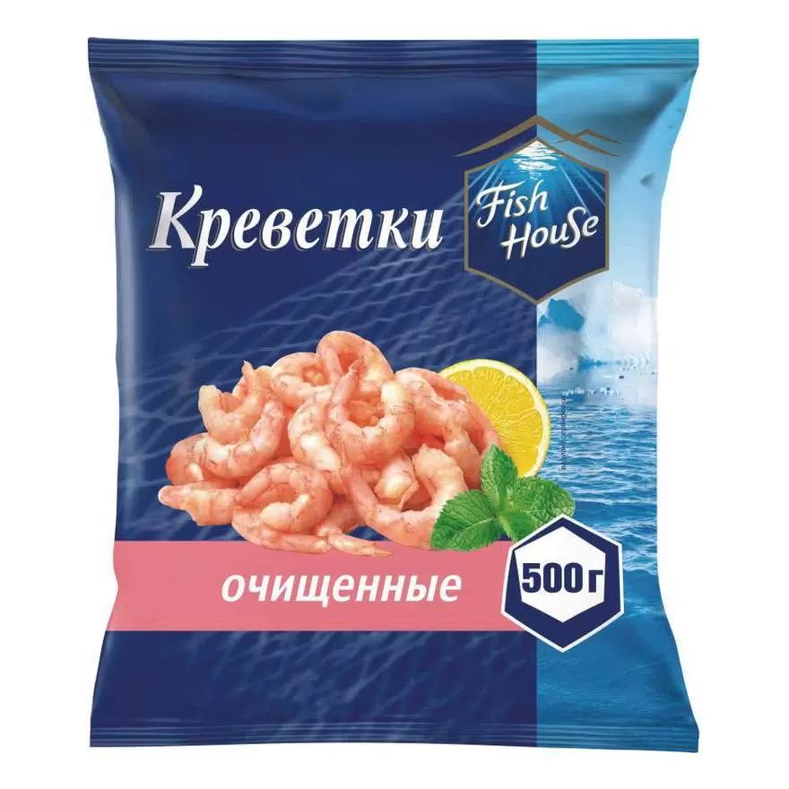 Креветки Fish House очищенные варено-мороженые 300 г