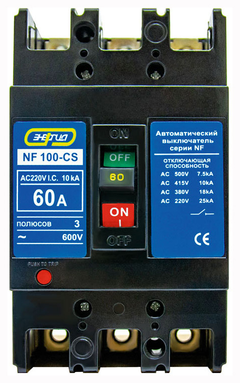фото Автоматический выключатель nf100-cs 3p 60a энергия