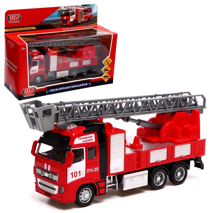 Машина металлическая «Пожарная машина», 21 см, световые и звуковые эффекты, подвижные дета