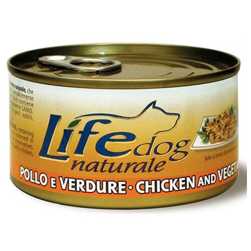 фото Влажный корм для собак lifedog chicken vegetables курица и овощи, 170г