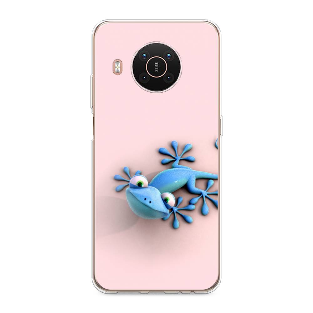 

Чехол Awog на Nokia X20 / Нокиа X20 "Голубая ящерка", Розовый;голубой;белый, 124250-2
