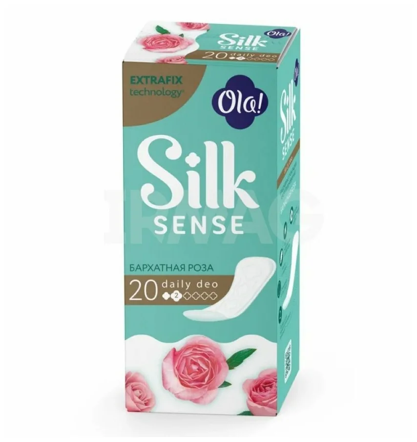 

Прокладки ежедневные Ola! Silk Sense Daily Deo Бархатная роза 20 шт, Белый