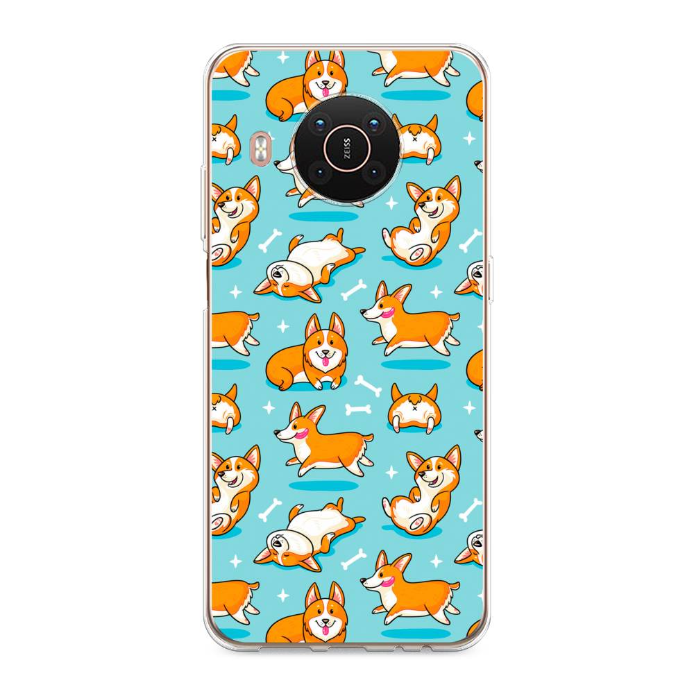 

Чехол Awog на Nokia X20 / Нокиа X20 "Веселые корги", Коричневый, 124250-2