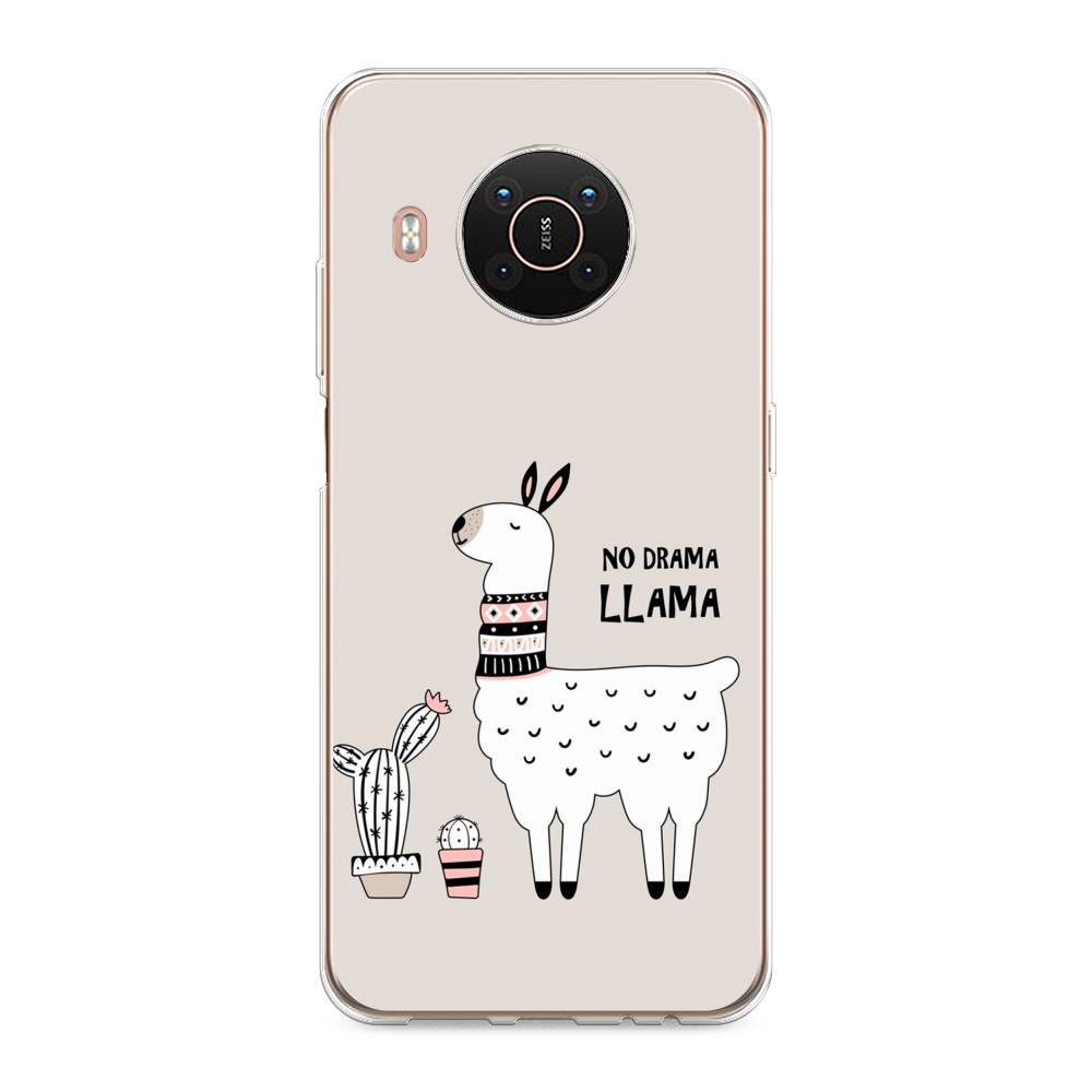 

Чехол Awog на Nokia X20 / Нокиа X20 "No drama LLama", Бежевый;серый;белый, 124250-2