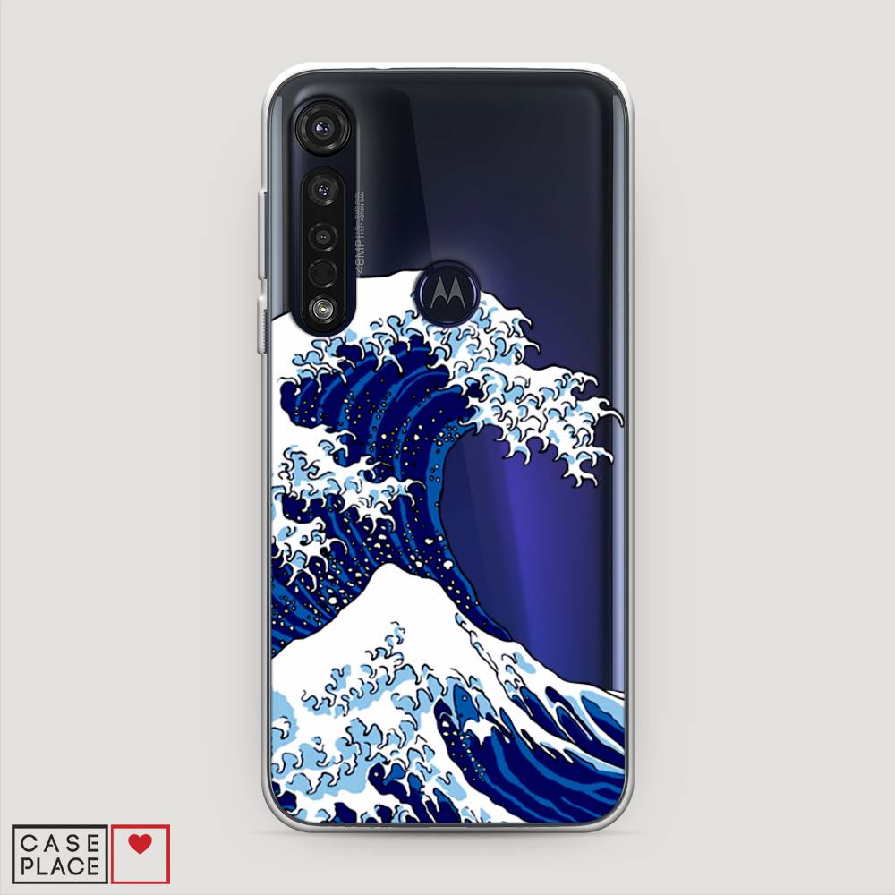 

Чехол Awog на Motorola Moto G8 Plus "Волна в Канагаве", Разноцветный, 241450-4