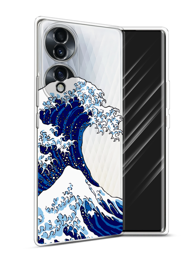 

Чехол Awog на Honor 70 "Волна в Канагаве", Разноцветный, 6108250-4