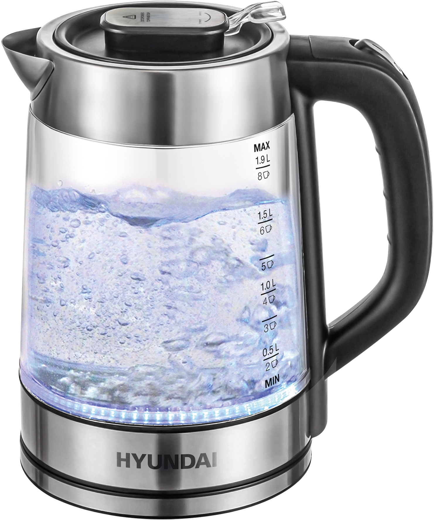 

Чайник электрический HYUNDAI HYK-G4015 1.7 л черный, HYK-G4015