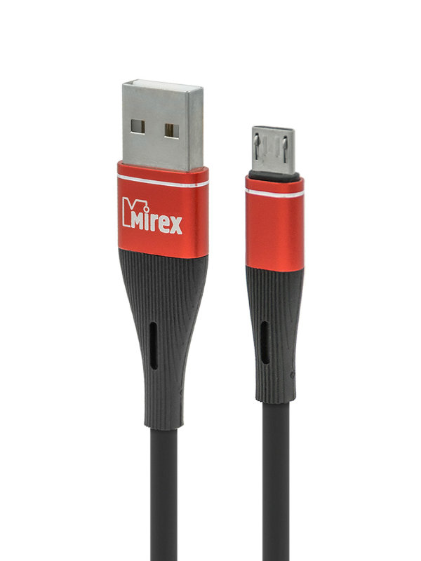 фото Кабель type-c/micro - usb mirex bc-015m 1.2 м черный, красный