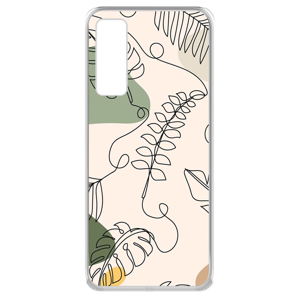 

Чехол-накладка Krutoff Clear Case Линия весны для Vivo V20 SE