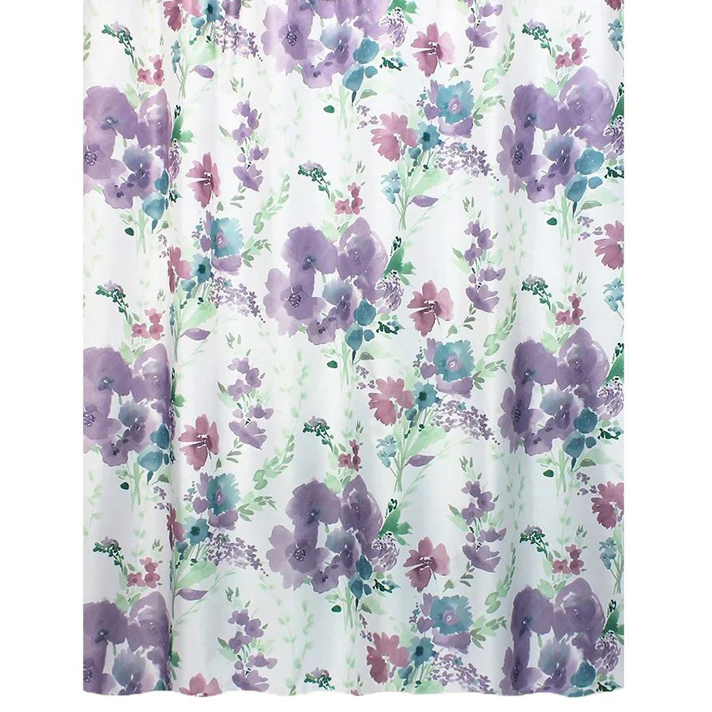 

Штора для ванной BATH PLUS ROMANTIC FLOWER 180х180 см текстиль бело-сиреневая, Белый;фиолетовый