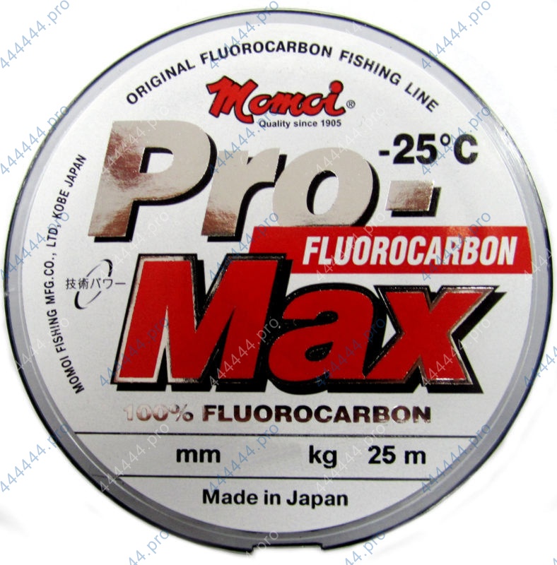 

Леска Momoi PRO-MAX Flurocarbon 0.27мм 7кг 25м, Прозрачный, PRO-MAX Flurocarbon