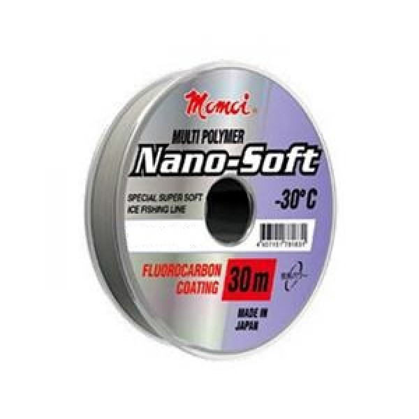 

Леска Momoi Nano-Soft Winter 0.117 мм. 1,3 кг. 30 м., Прозрачный, Nano-Soft Winter