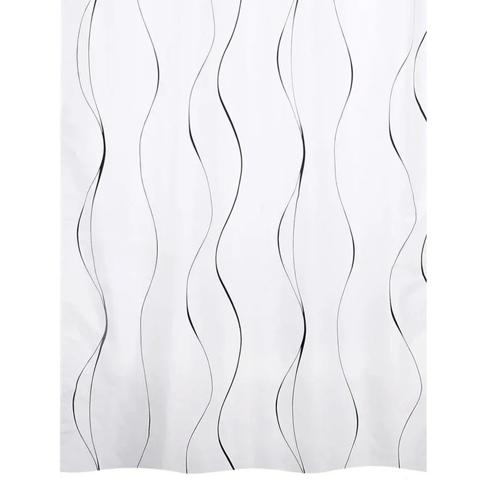 Штора для ванной BATH PLUS Waves on white 180х180 см текстиль белая