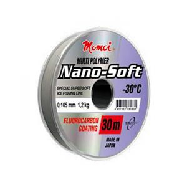 

Леска Momoi Nano-Soft Winter 0.105 мм. 1,2 кг. 30 м., Прозрачный, Nano-Soft Winter