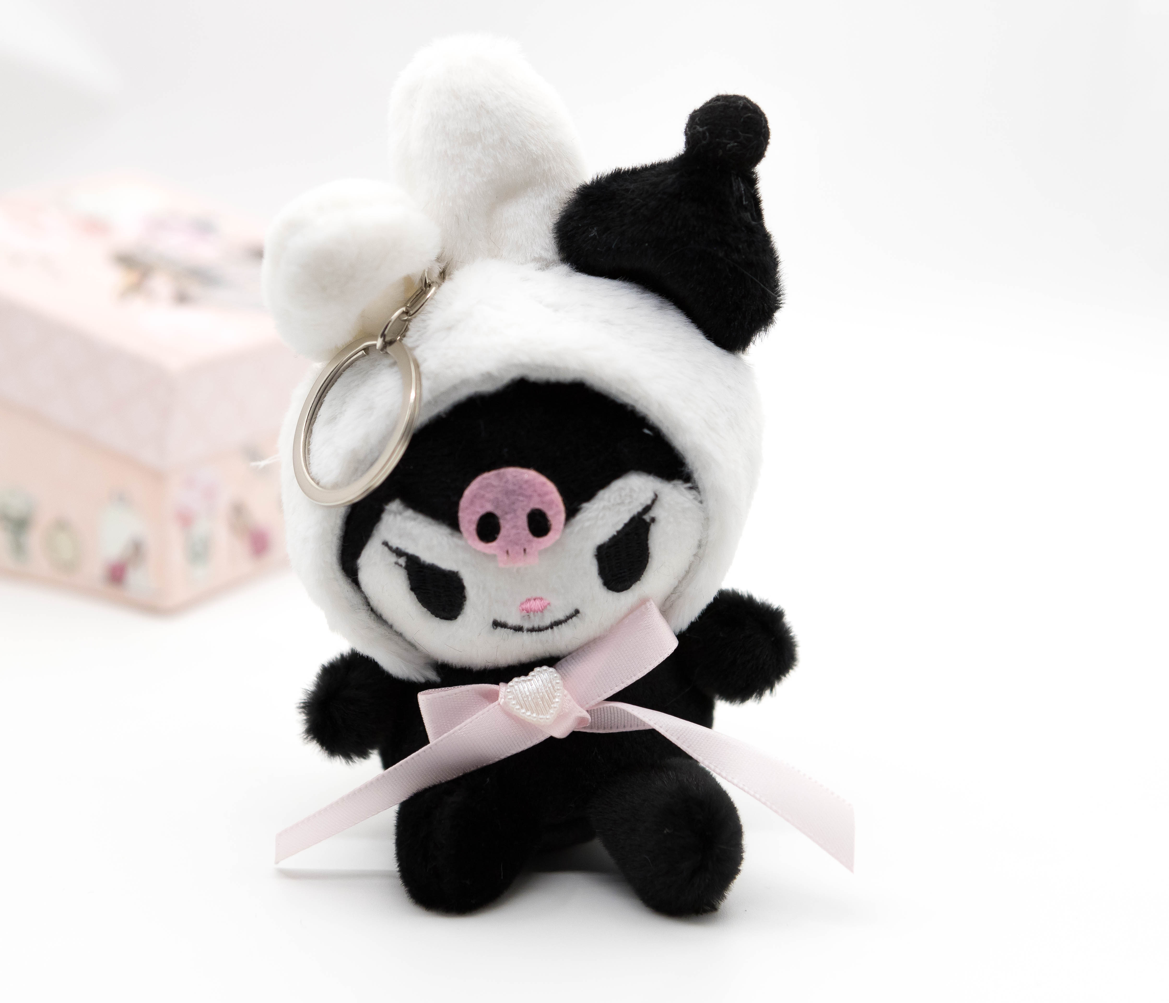 

Брелок плюшевый Hello Kitty Kuromi, черный, Белый;черный, Kuromi