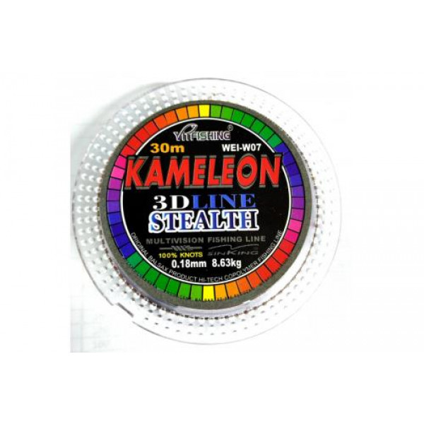 фото Леска kameleon зимняя 3d 30м, 0,12 мм