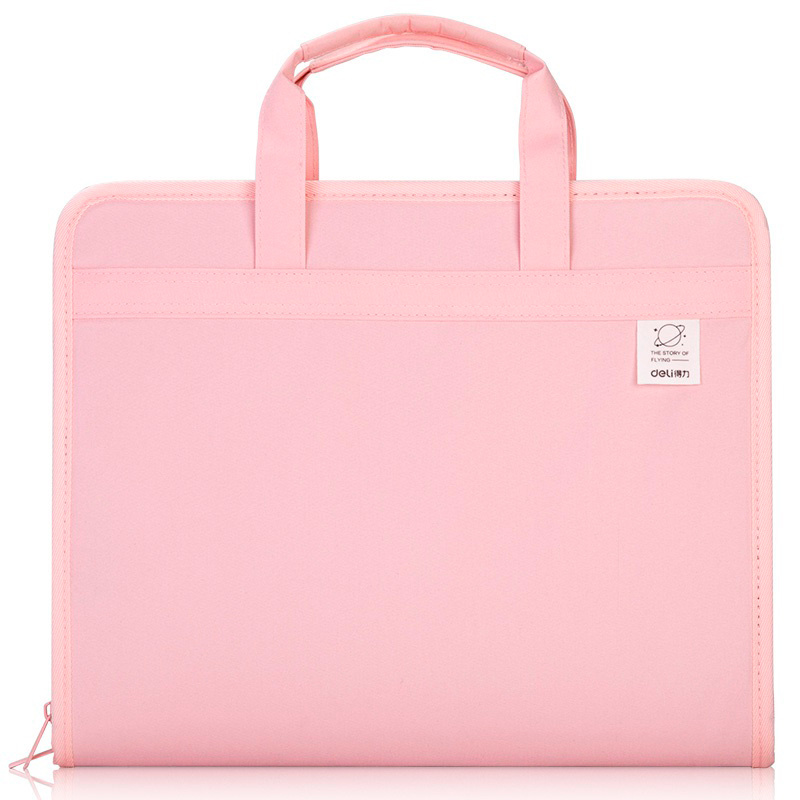 

Папка-портфель Deli 72561PINK 13 отдел. A4 терилен розовый
