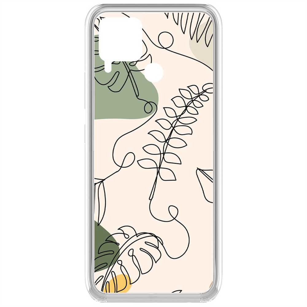 фото Чехол-накладка krutoff clear case линия весны для realme c15