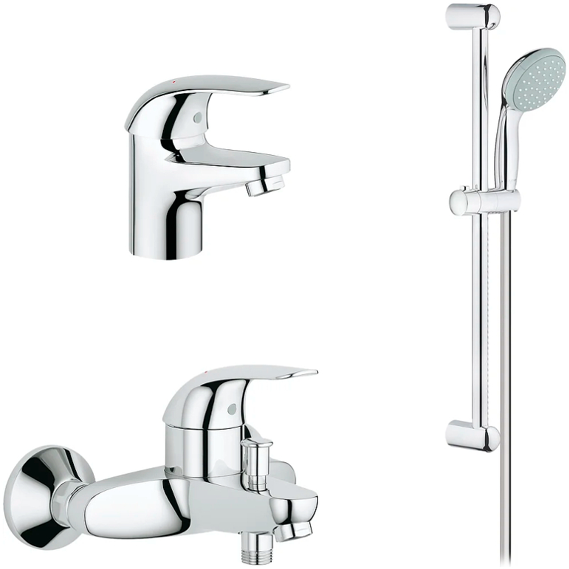 фото Набор смесителей для ванны grohe euroeco 124428