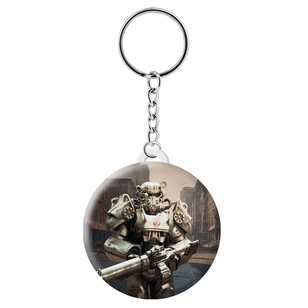 

Брелок унисекс Krutoff Fallout рыцарь братства, Разноцветный, Fallout