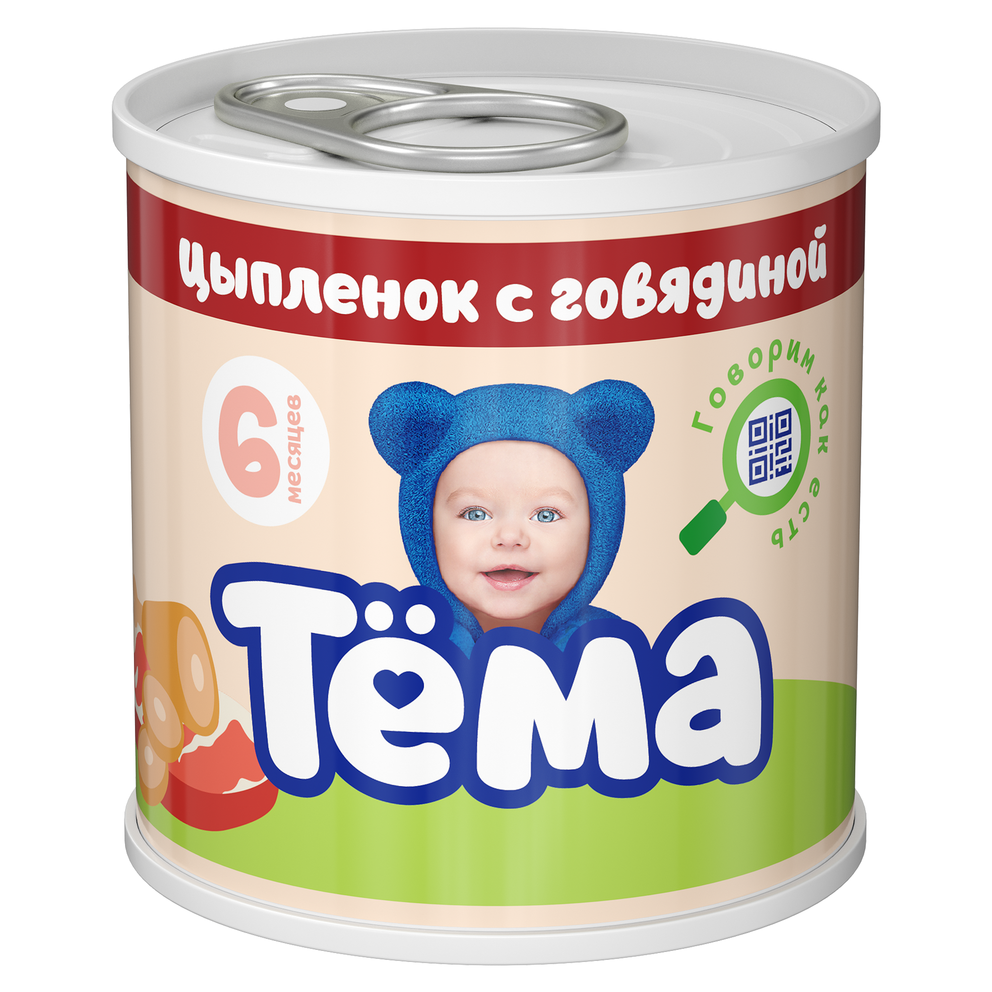 Пюре Тема Цыпленок-говядина с 6 месяцев 90 г