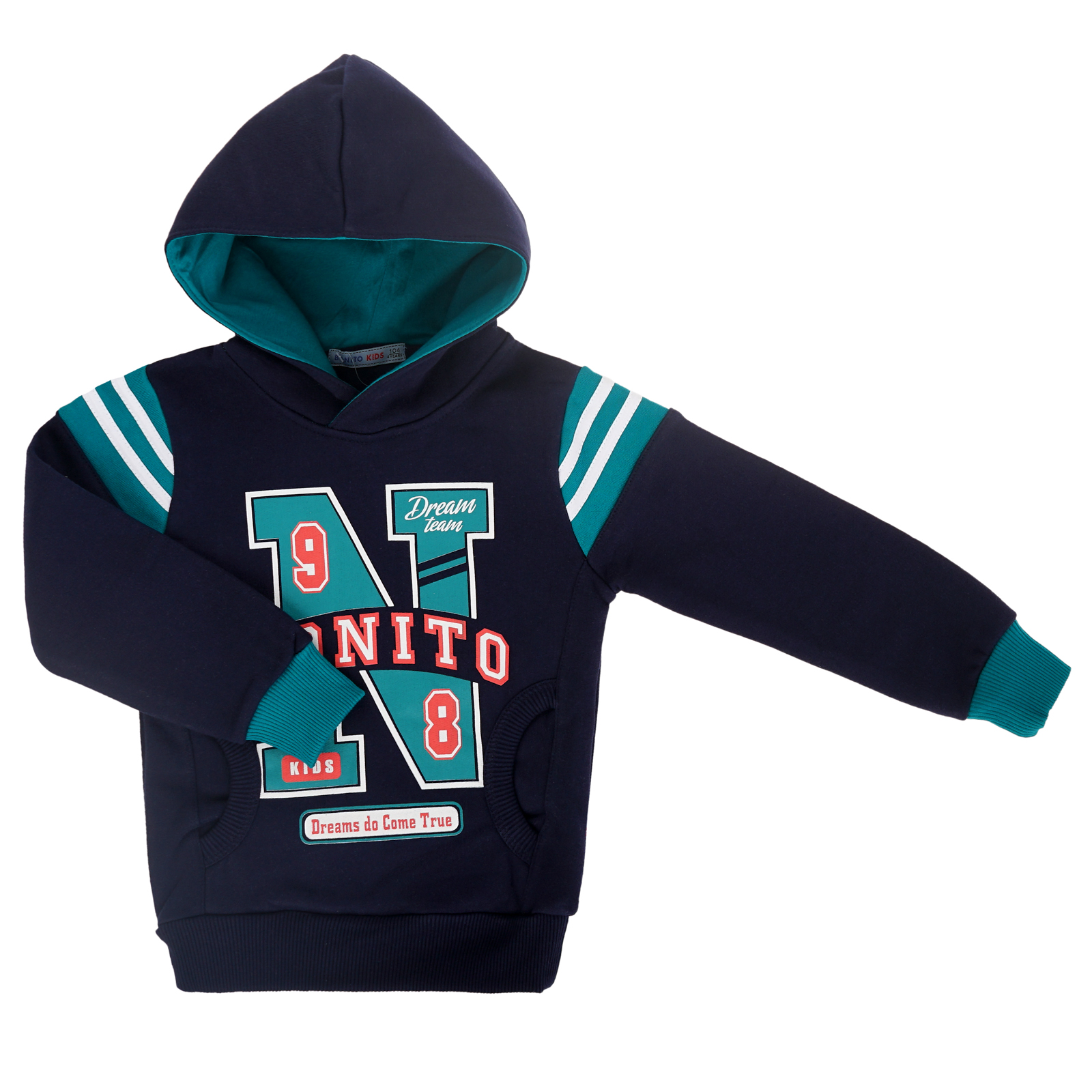 

Толстовка детская Bonito kids BK896T цв. синий р. 128, BK896T