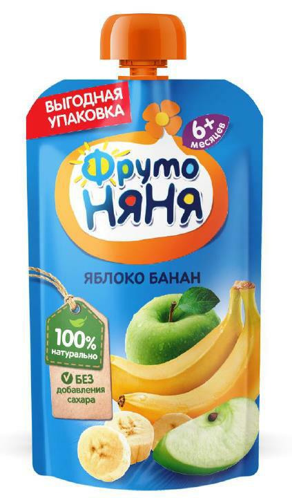 Пюре ФрутоНяня яблоко-банан 180 г