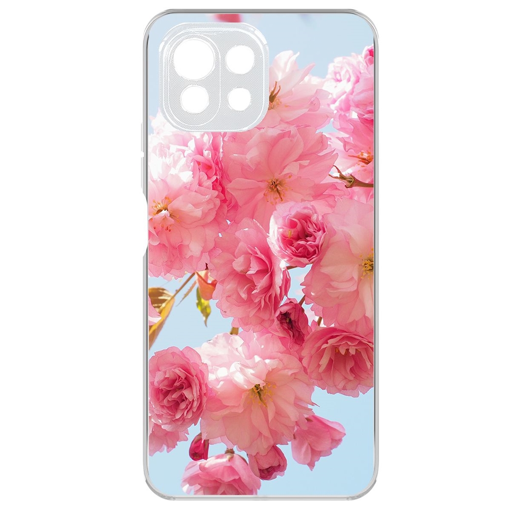 

Чехол-накладка Krutoff Clear Case Сакура для Xiaomi Mi 11 Lite