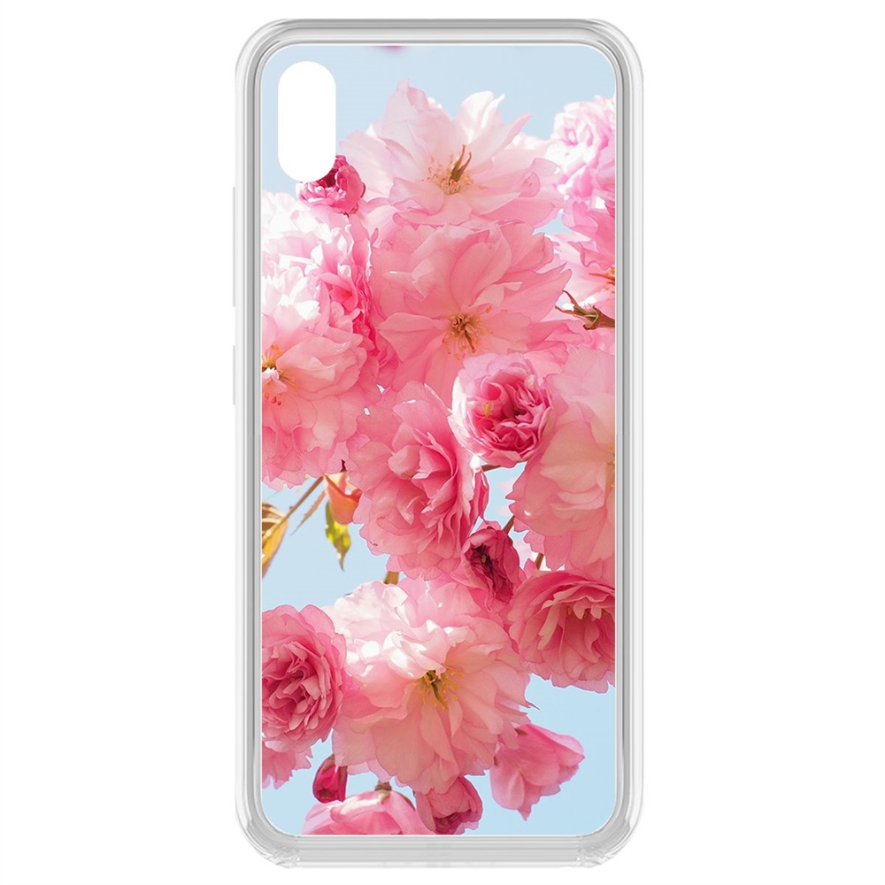 

Чехол-накладка Krutoff Clear Case Сакура для Vivo Y91C, Прозрачный