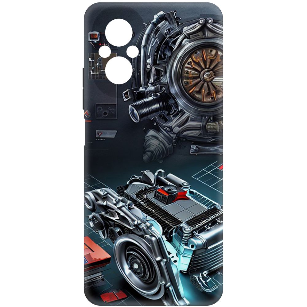 

Чехол-накладка Krutoff Soft Case Моторы для Realme C67 черный