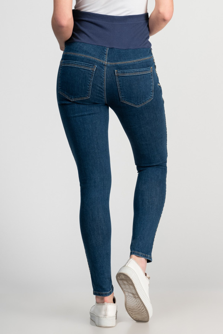 

Джинсы для беременных Busa Giyim 2595 синие 44 RU (товары доставляются из-за рубежа), 2595