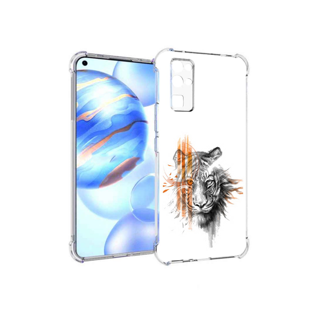 

Чехол MyPads Tocco для Honor 30 огненный тигр (PT147988.19.526), Прозрачный, Tocco