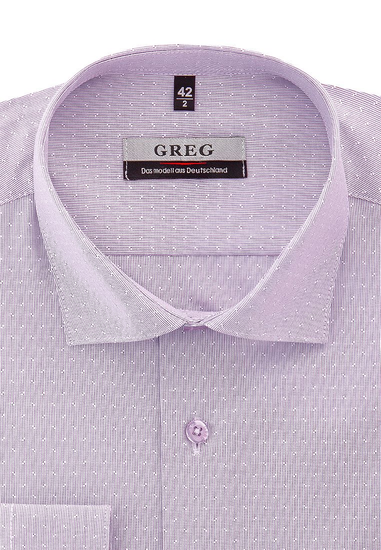 

Рубашка мужская Greg 01-00003503 фиолетовая 38, Фиолетовый, 01-00003503