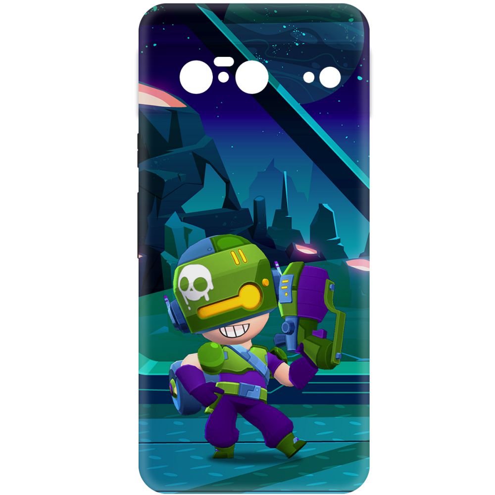 

Чехол-накладка Krutoff Soft Case Brawl Stars - Контрабандистка Пенни для GOOGLE Pixel 8, Черный