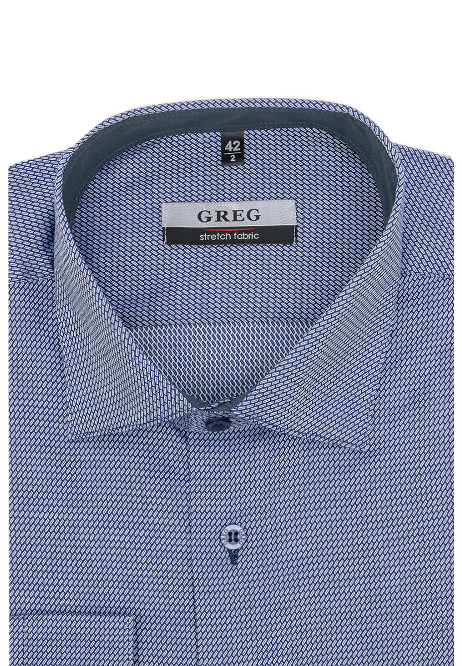

Рубашка мужская Greg 01-00004929 синяя 45, Синий, 01-00004929