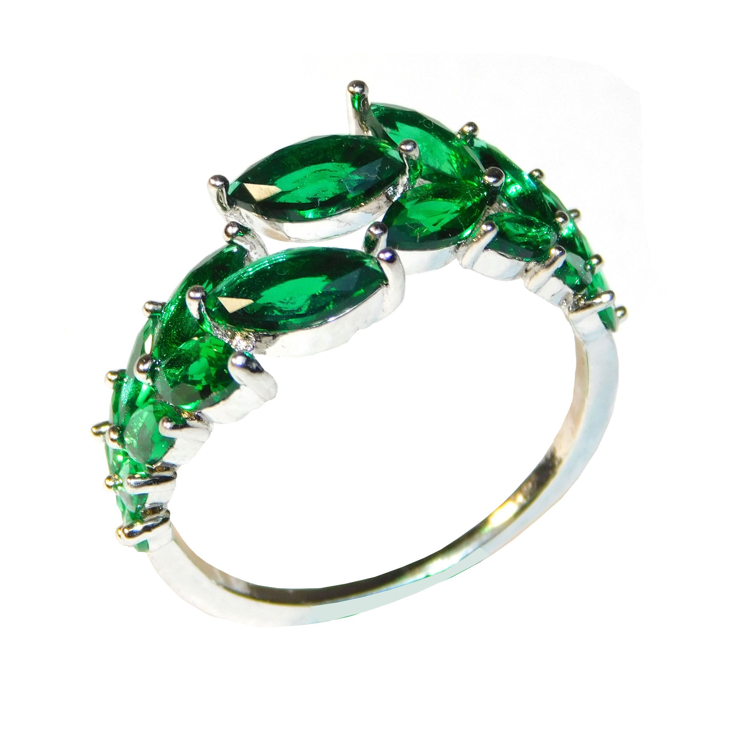 Кольцо из стали р.17 Art Decor 23N0004, стекло