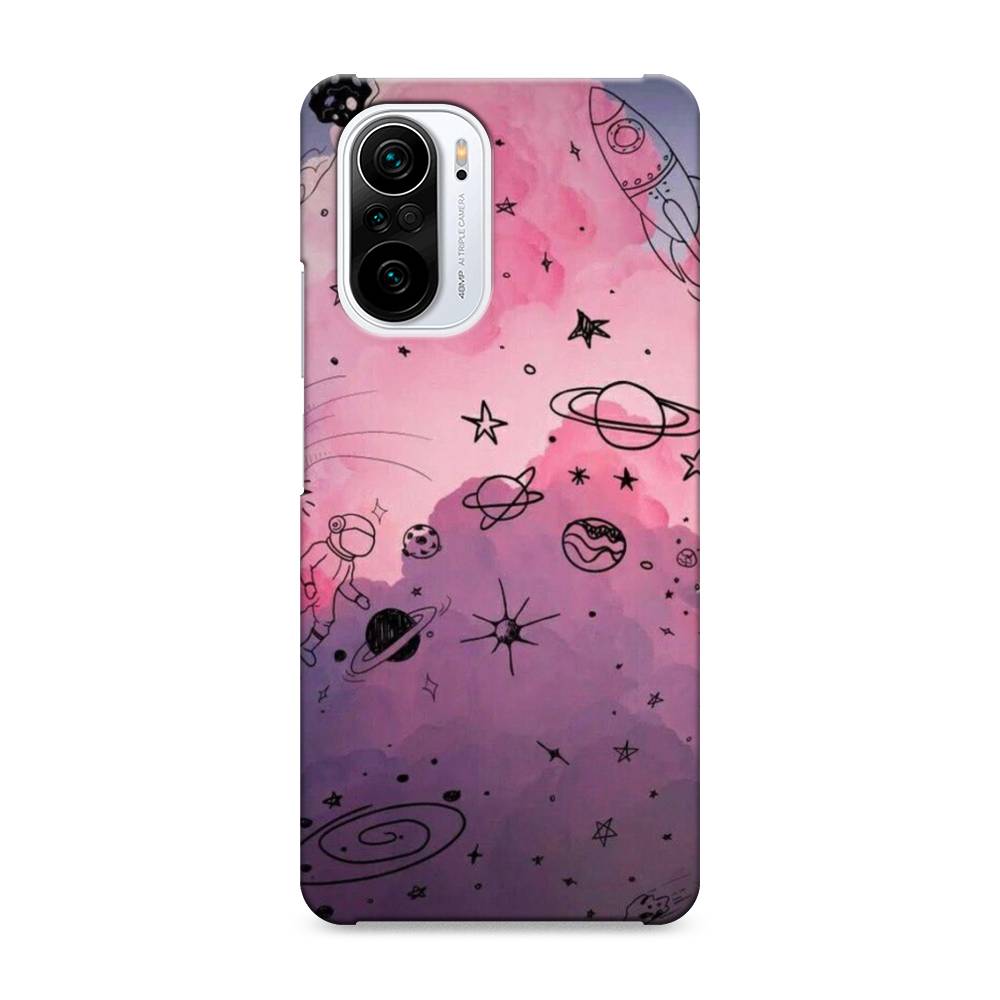 

Пластиковый чехол "Радуга планет 3" на Xiaomi Poco F3, 310120-3
